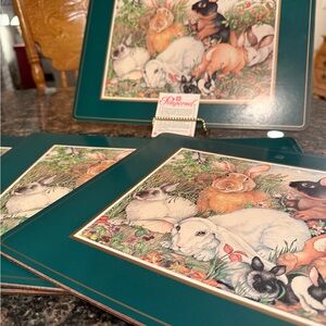 Vintage Pimpernel Place Mat Bunnies~ Rabbits~ set of 4